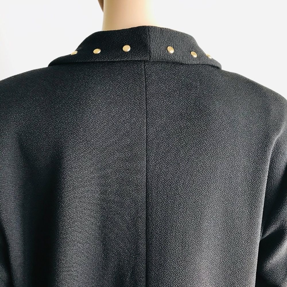 Michael Kors Studded Black‎ Blazer Jacket  Career Office Minimalist Small NWT - Picture 7 of 8